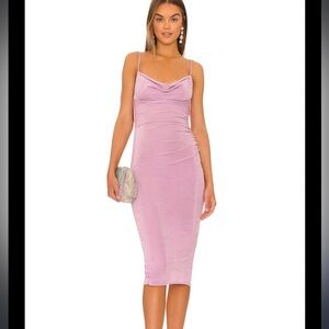 Katie May Bardot Midi Dress Sleeveless V Neck Lilac Women's Size S NWT